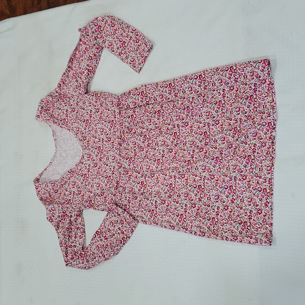 Carters girl floral pink dress size 12
